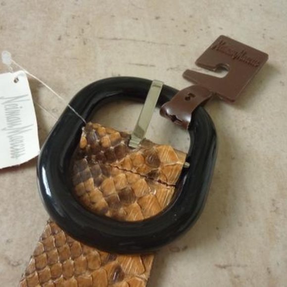 [[[MICHAEL KORS]]] Ladies' Python Belt, Brown (L) - Picture 3 of 8